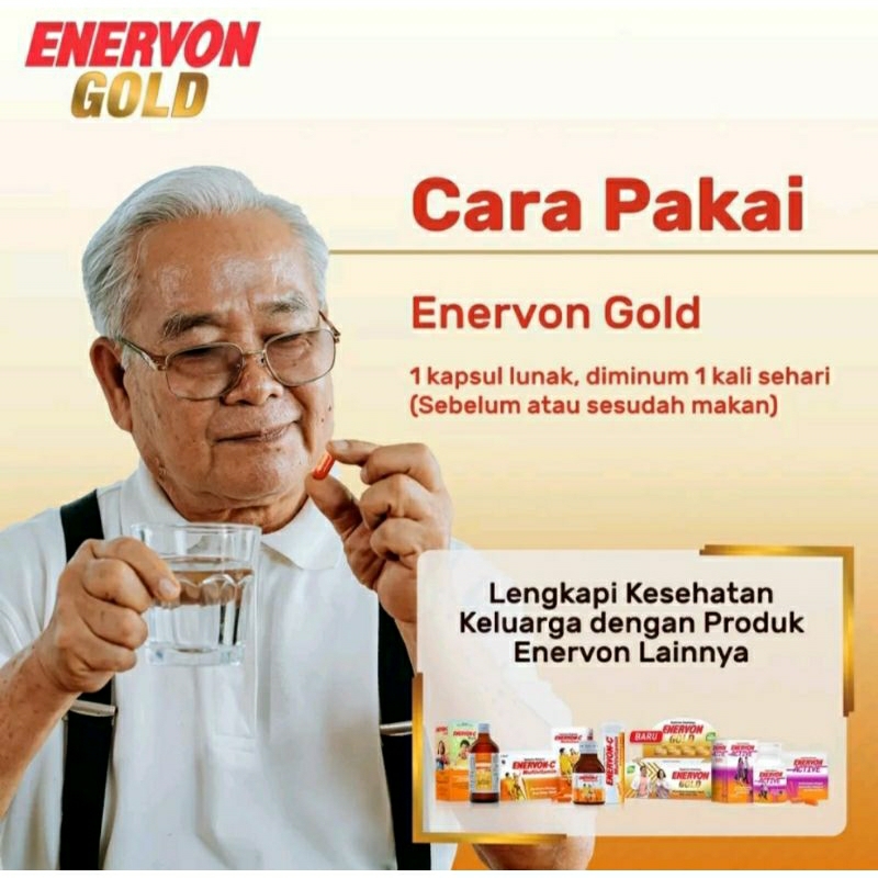 ENERVON GOLD Suplemen Kesehatan Untuk Usia Lanjut (5 kapsul )