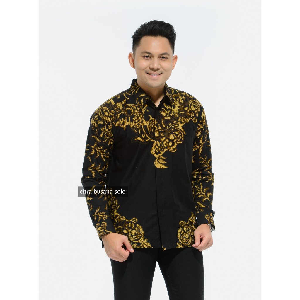 DHARMA Kemeja Batik Pria Full Furing Bahan Katun Sragenan