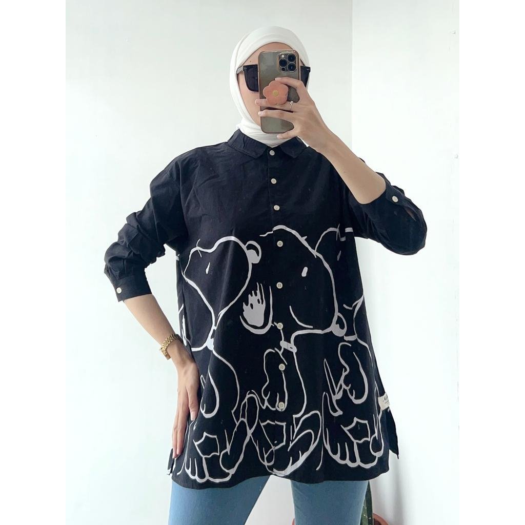 Kemeja Katun Snoopy Overisze - 2201.02.131