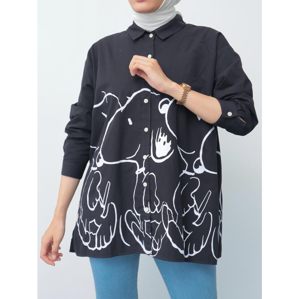 Kemeja Katun Snoopy Overisze - 2201.02.131