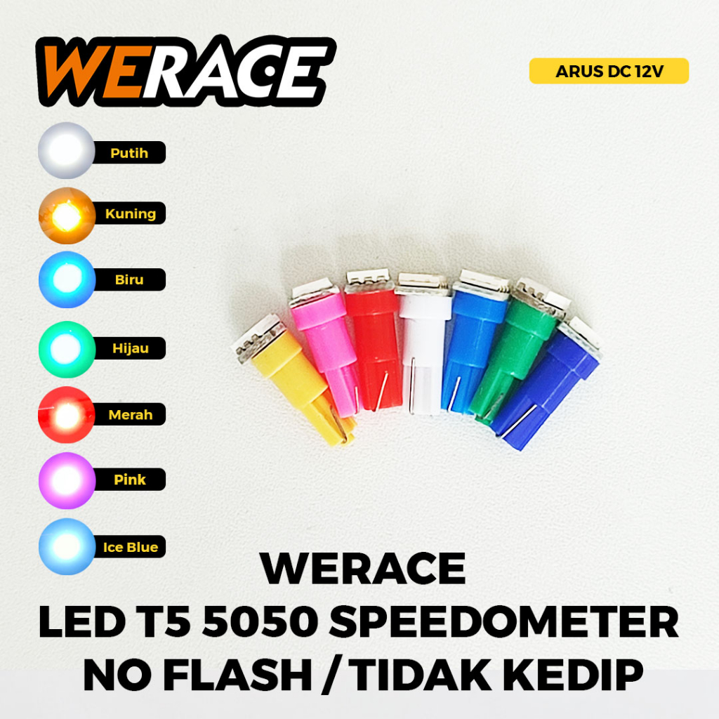 [WERACE] LED T5 5050 LAMPU SPEEDO SPEEDOMETER / NO FLASH / TIDAK KEDIP