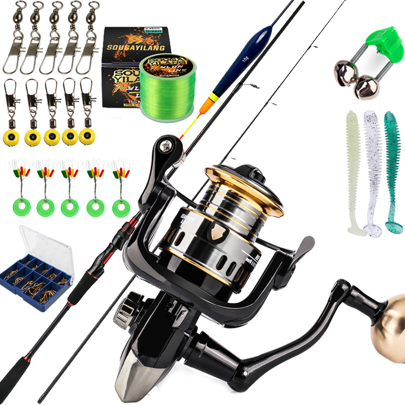 Set Pancing 1 pancing 180cm/210cm fishing rod 1 mesin memancing 1 umpan memancing 1 tali pancing