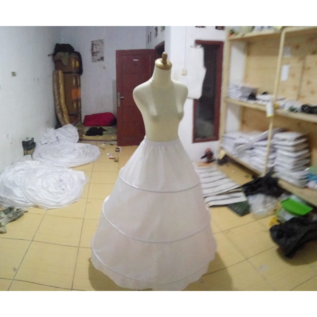 PETTICOAT PETIKUT PETIKOT WEDDING DRESS 6 RING PENGEMBANG GAUN BAJU PENGANTIN BERKUALITAS BAGUS