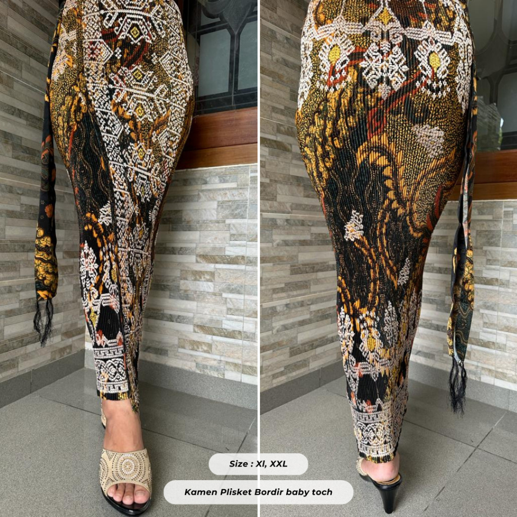 kamen jadi plisket bordir + selendang