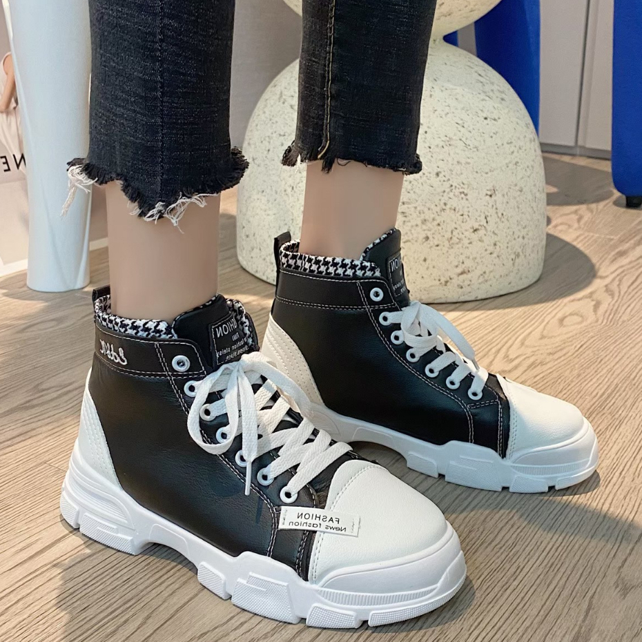 AVANCEID 1920 Sepatu Sneakers Boots Wanita Docmart Hitam Import