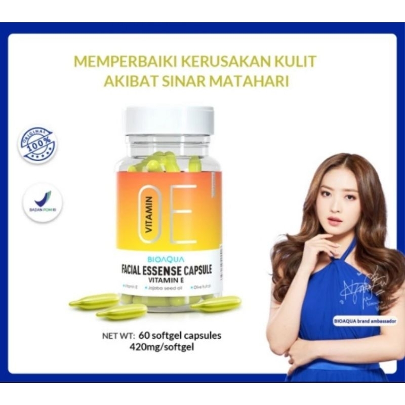 BIOAQUA Serum Wajah Vitamin Facial Essense (60 Kapsul) Vitamin E