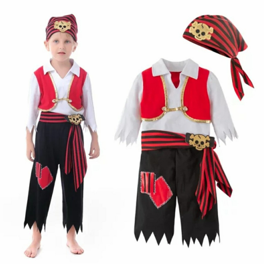 Toodler Pirate set bayi anak balita kostum halloween costum bajak laut