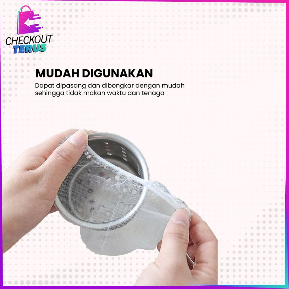 CT C837 Saringan Wastafel Cuci Piring Anti Mampet Kain Jaring Jala Saringan Tempat Sampah Dapur Filter Saringan Sisa Makanan