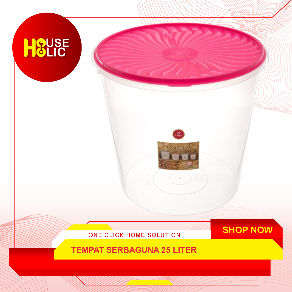 Tempat Krupuk Serbaguna 25L / Toples Plastik Kerupuk 25 Liter Sealware