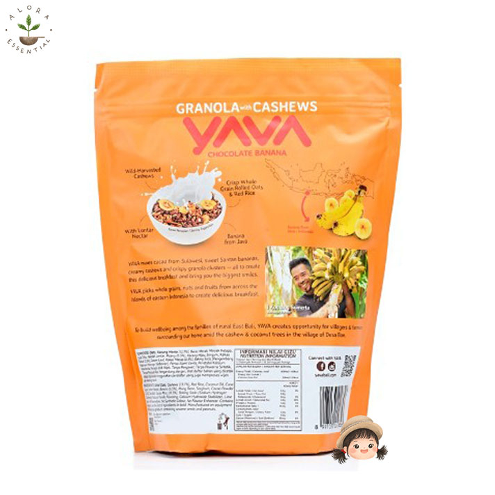 East Bali Cashew Yava Granola Chocolate Banana Cashew 400gr