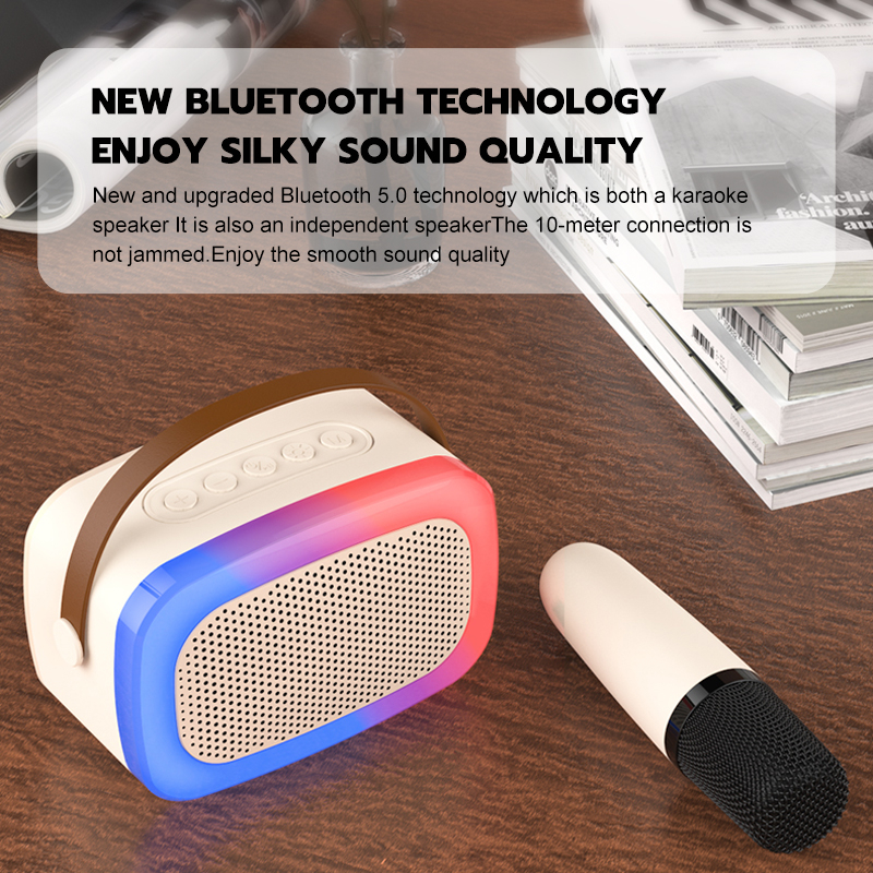 【COD】AFS Portable Microphone Karaoke Speaker Bluetooth RGB Hi-Fi Sounds Portable Wireless Karaoke - S32