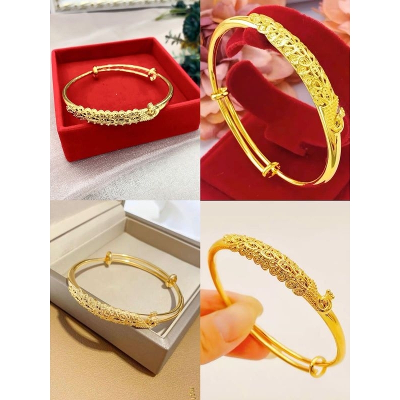 Gelang daun gold import