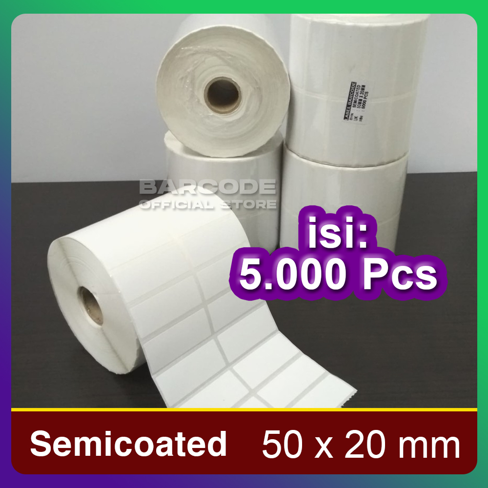 

Label Printer Barcode 50X20MM - 50X20 MM - 2 Line Semicoated Isi 5000