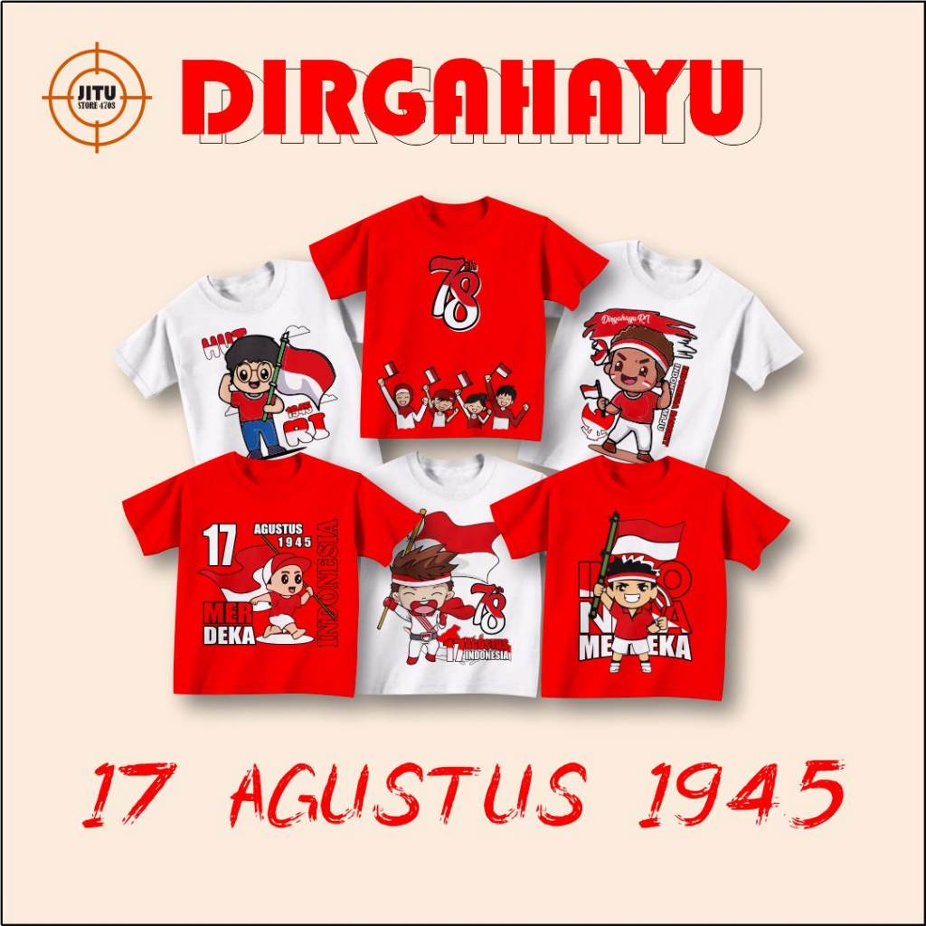 Kaos Anak Kemerdekaan Hut RI 17 Agustus