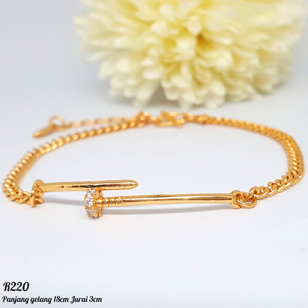 PGX Gelang Tangan Xuping Wanita Perhiasan Lapis Emas Aksesoris Fashion Premium - R220