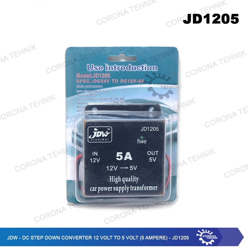 JD1205 - JDW - DC Step Down Converter 12 Volt To 5 Volt (5 Ampere)