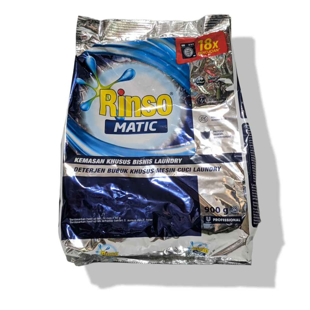 Rinso Matic Powder 900 gram Rinso Bubuk Detergent Bubuk Laundry Kiloan Rinso Matic Professional