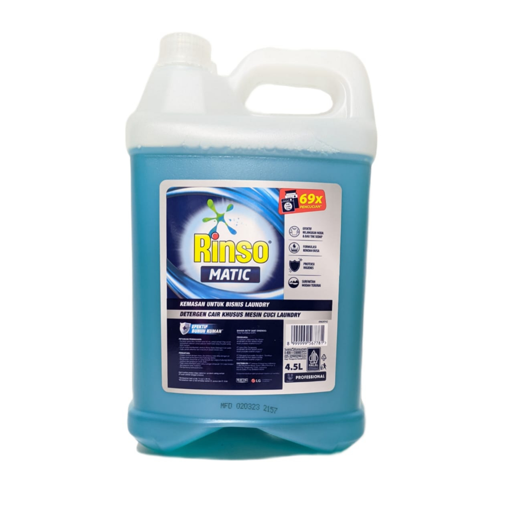 Rinso Matic Professional Cair Jerigen 4,5L Detergent Cair Liquid Deterjen Detergen Cair