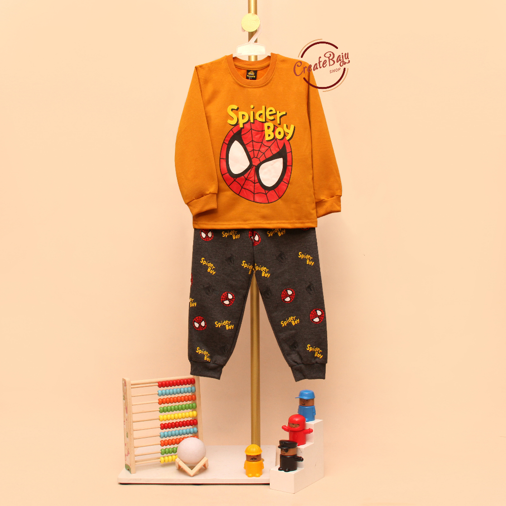 PIYAMA ANAK LAKI MOTIF SPIDERMAN BOY 1-7 TAHUN BAJU TIDUR ANAK LENGAN PANJANG TERMURAH