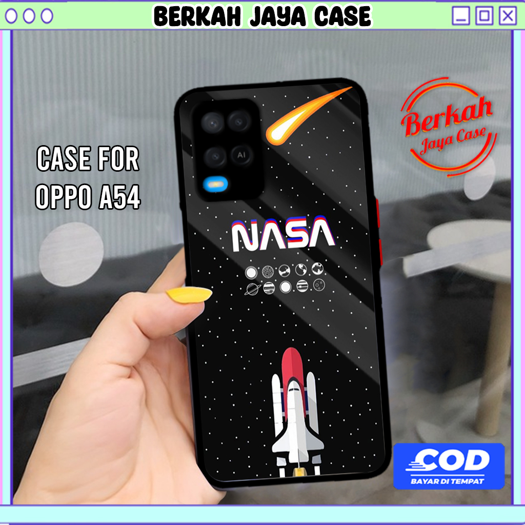 Case Hp Oppo A54 Casing Oppo A54 Motif NASA Casing Hp Case Hardcase Sofcase Premium Glossy Kesing hp
