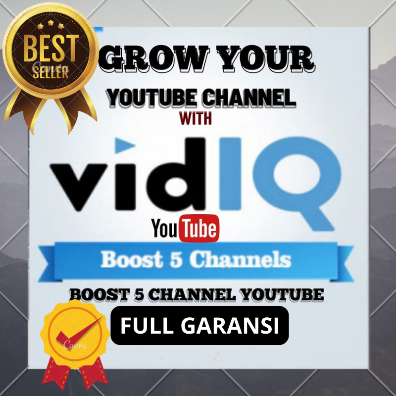 VidIQ Boost - 5 Channels Youtube 3 Bulan Original