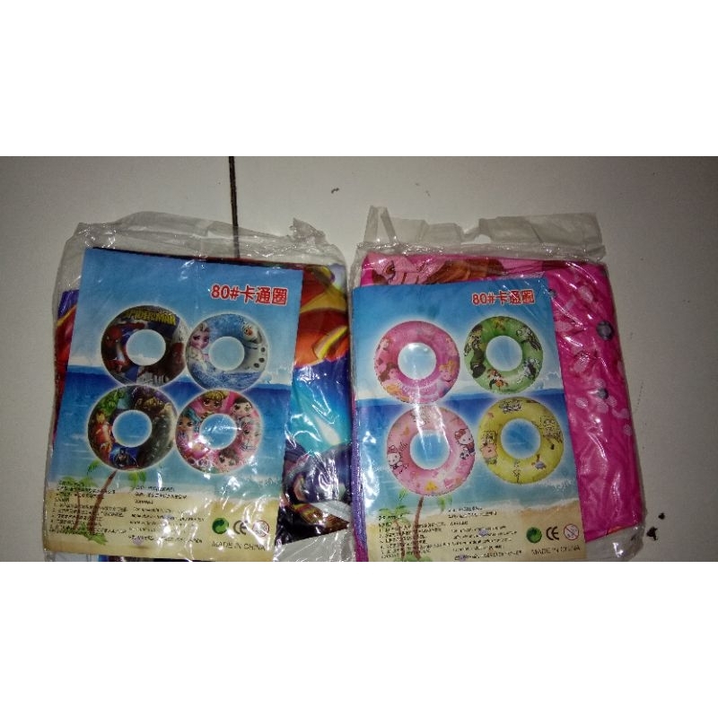 Ban Renang Anak Model Bulat 80cm Karakter Hello kitty  / Doraemon / Kuda Pony - Pelampung Renang Bul