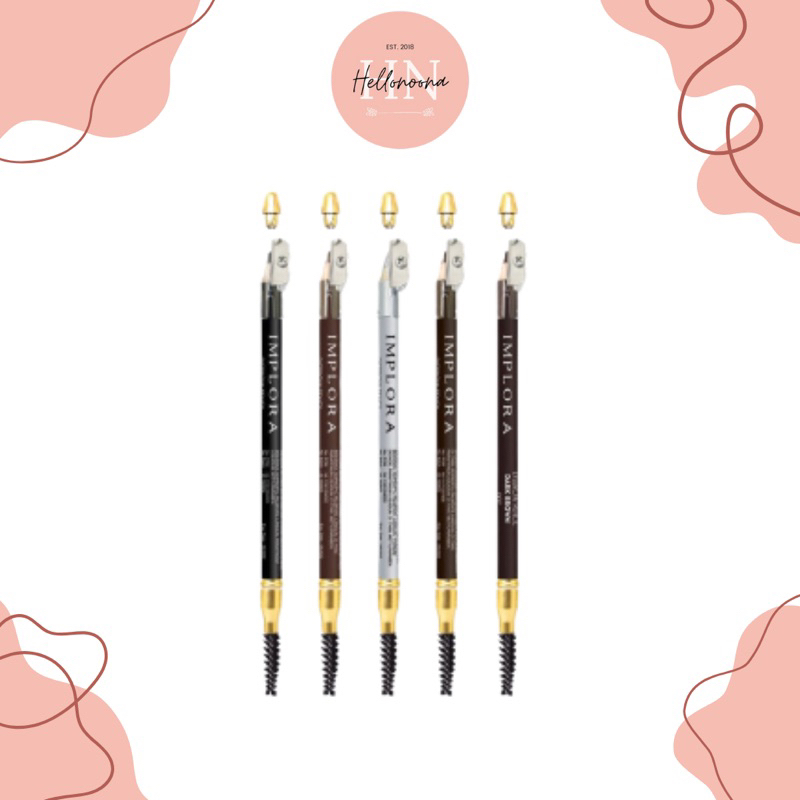 IMPLORA Eyebrow Pencil 2.5g | Soft Brow | Eye Pensil Alis Serut Rautan