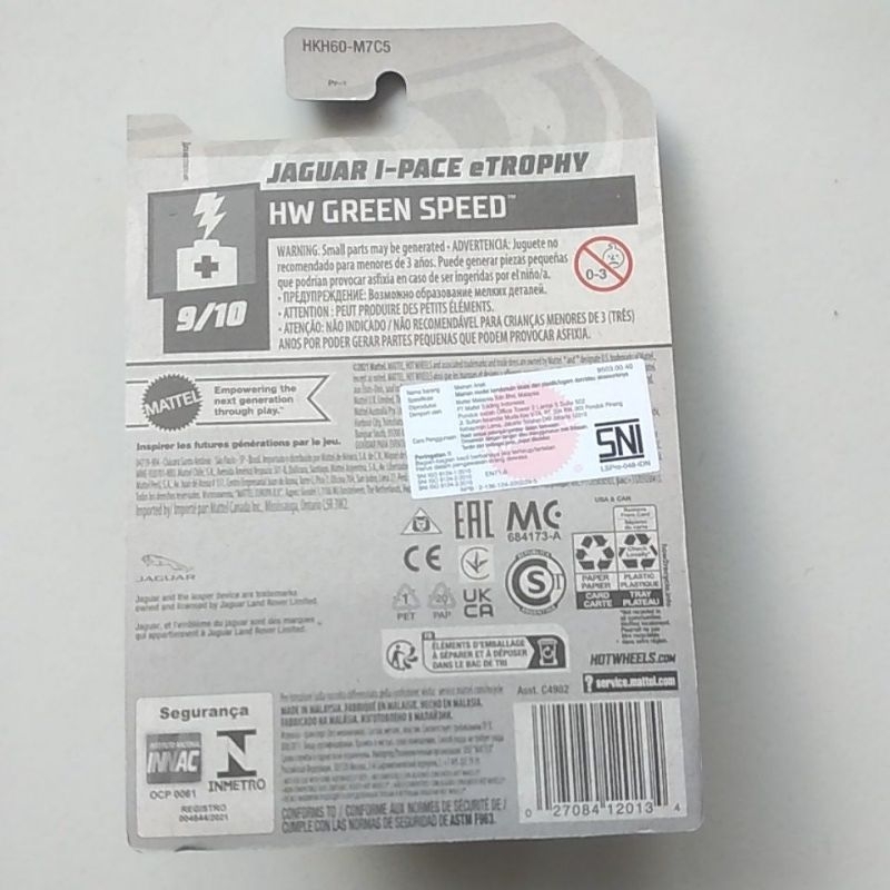 hotwheels Jaguar I-pace eTrophy hw Green speed