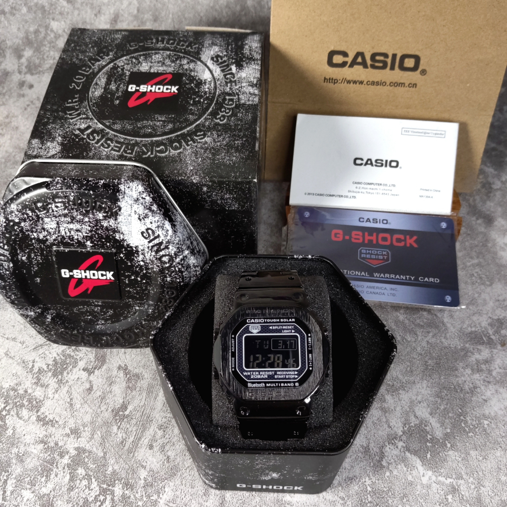 Jam Tangan CASIO G-Shock GMW-B5000V-1JR Full Metal Black GMW-B5000 Series Digital