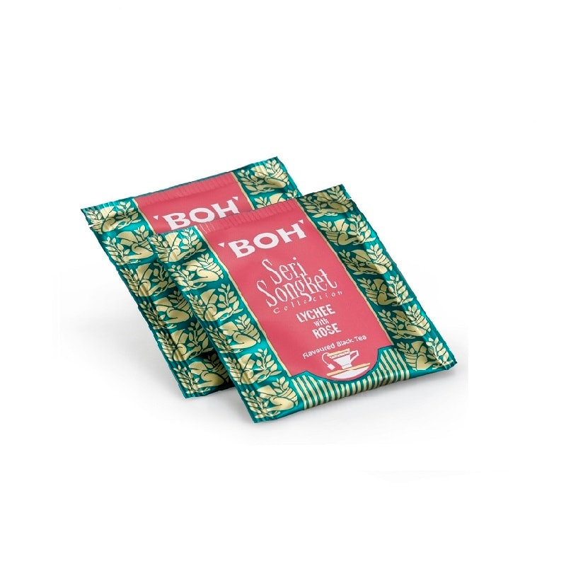 

BOH Seri Songket Collection Lychee Rose Flavored Black Tea per Sachet Teh Rasa Mawar Leci