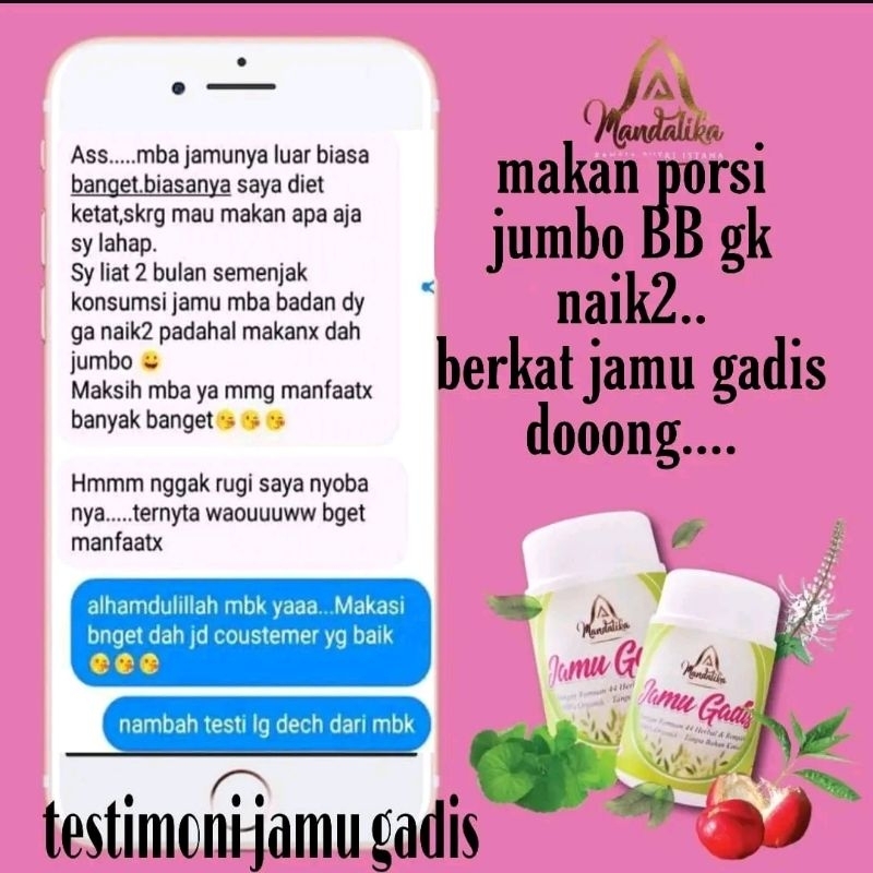 JAMU GADIS MANDALIKA ORIGINAL 100% BPOM