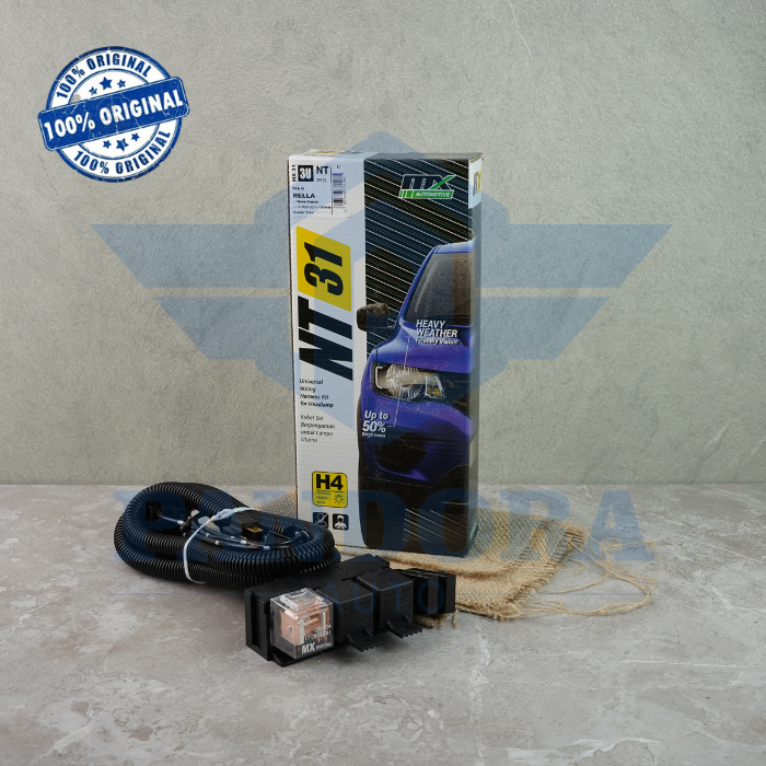 KABEL RELAY SET LAMPU H4 HELLA NT SERIES 3 RELAY UNTUK 2 LAMPU UTAMA MOBIL ORIGINAL