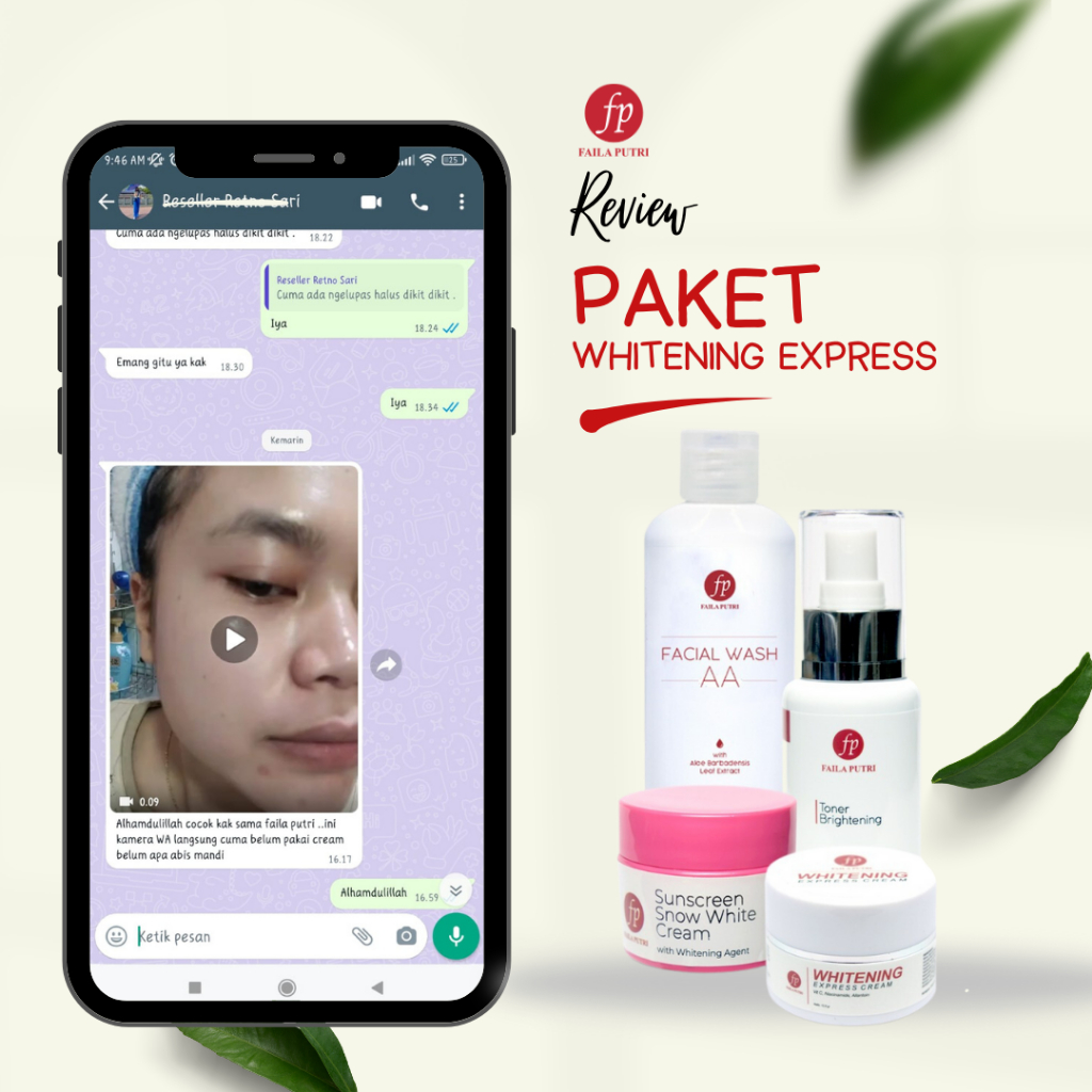 PAKET WHITENING EXPRES FAILA PUTRI/ PAKET PERFECT GLOW whitening