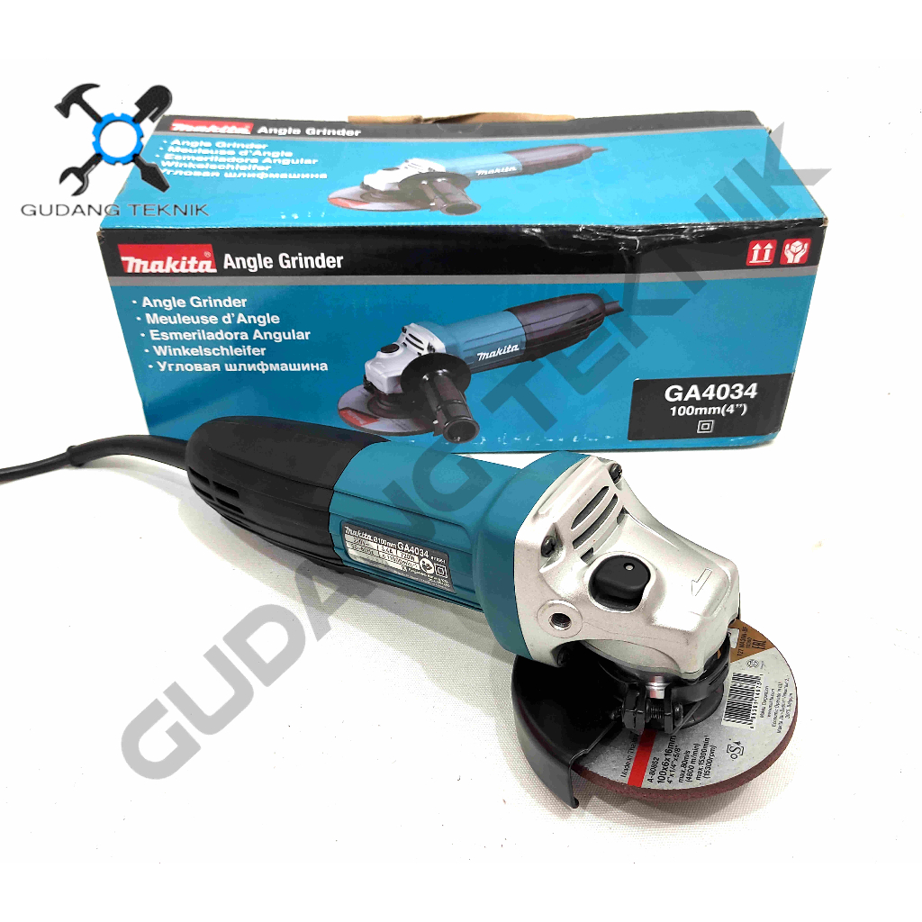 Mesin Gerinda Tangan 4&quot; MAKITA GA4034 / Mesin Gerinda Grinda Gurinda 4 Inch GA 4034 - Angle Grinder GA-4034 MAKITA