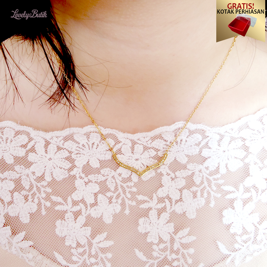 Kalung Titanium Wanita Anti Karat Korean Style Import Fujit4 GRATIS  KOTAK PERHIASAN - Lovelybutik