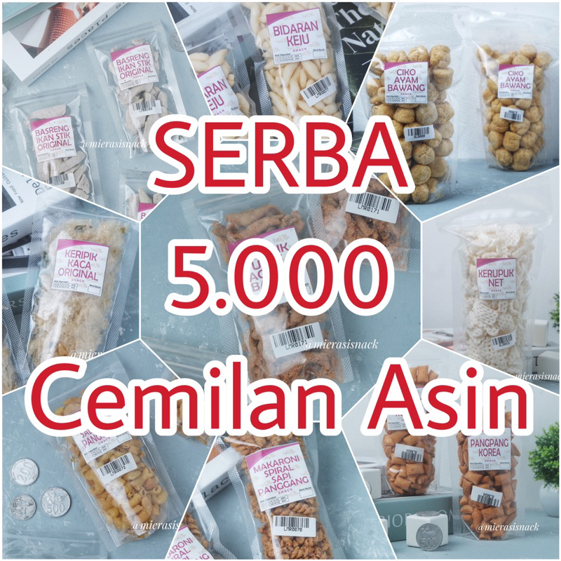

Serba Lima Ribu Cemilan Asin | Snack Kiloan | Jajanan | Cemilan | Serba 5rb