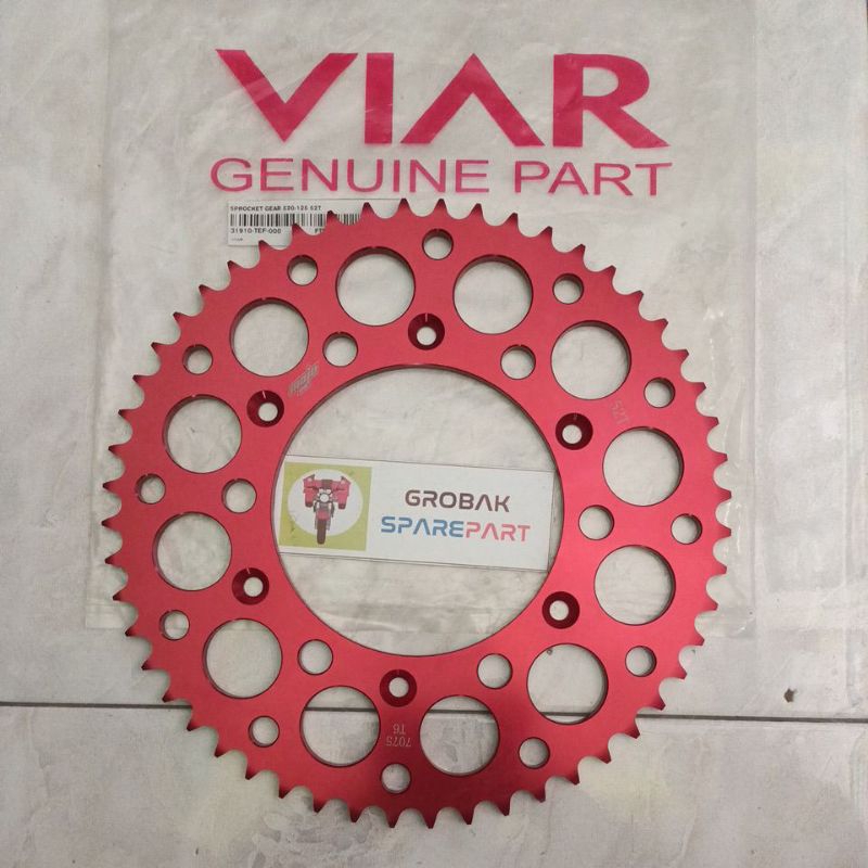 Gir BELAKANG, Sprocket Gear 520-52T (RED) Viar Cross X 250SF, Original