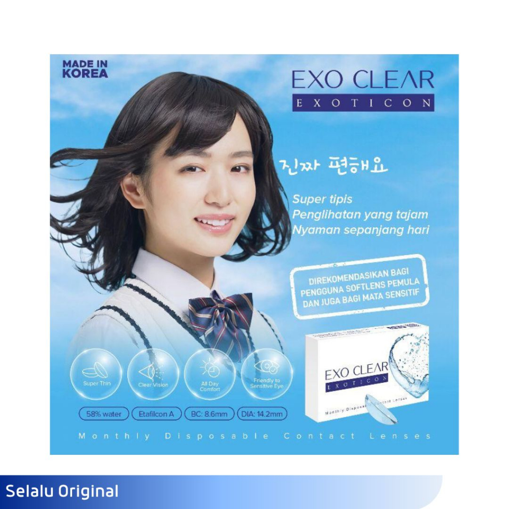 SOFTLENS BENING BULANAN X2 KADAR AIR TINGGI EXO CLEAR