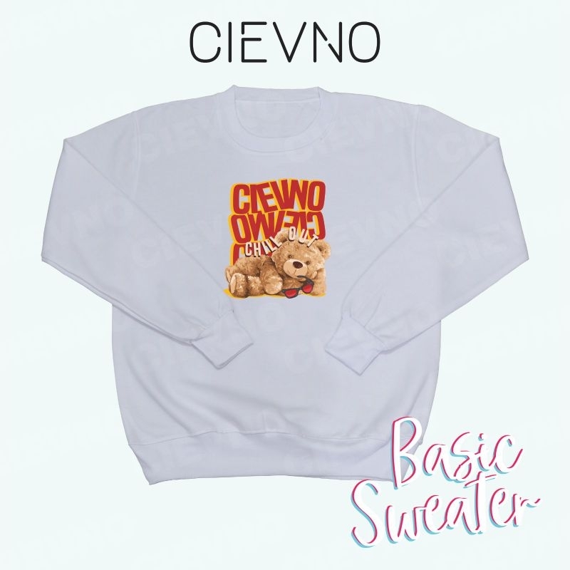 BASIC SWEATER CHILL OUT BEAR (DIGITAL PRINTING) SIZE M - XXXL (UNISEX)
