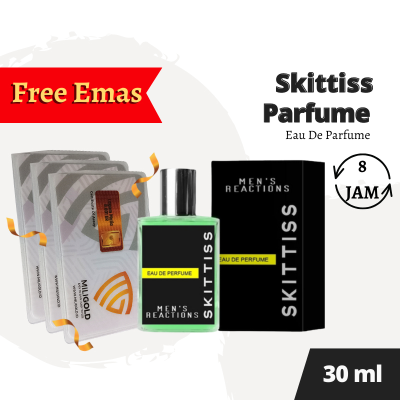 [COD] Skittiss Parfume Men's Reaction - Eau De Parfum Pria Terwangi Terlaris New