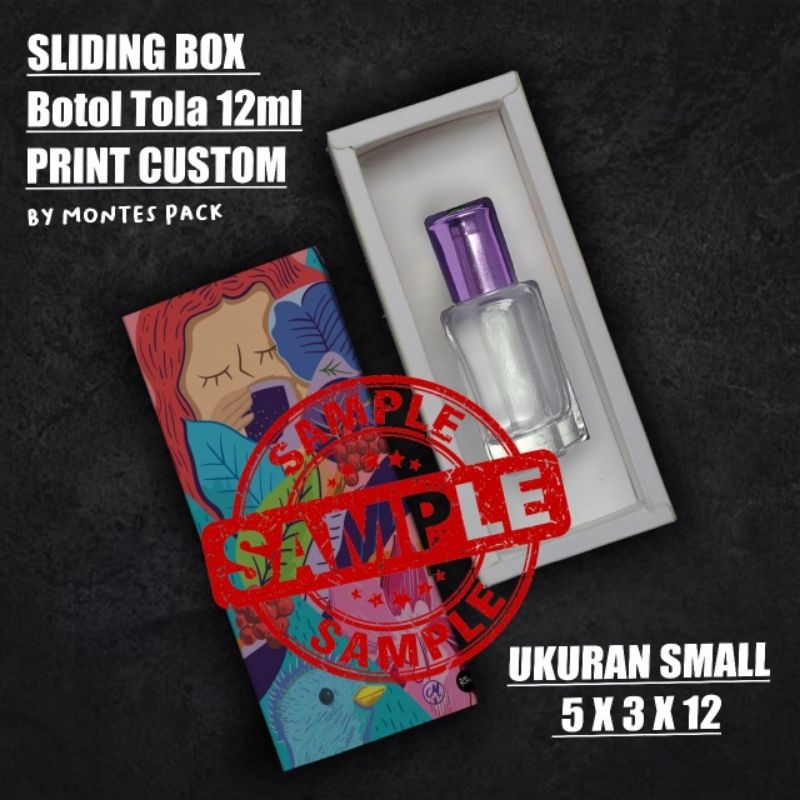 

(ORDER SAMPLE) Box sliding Small untuk botol tola 12ml