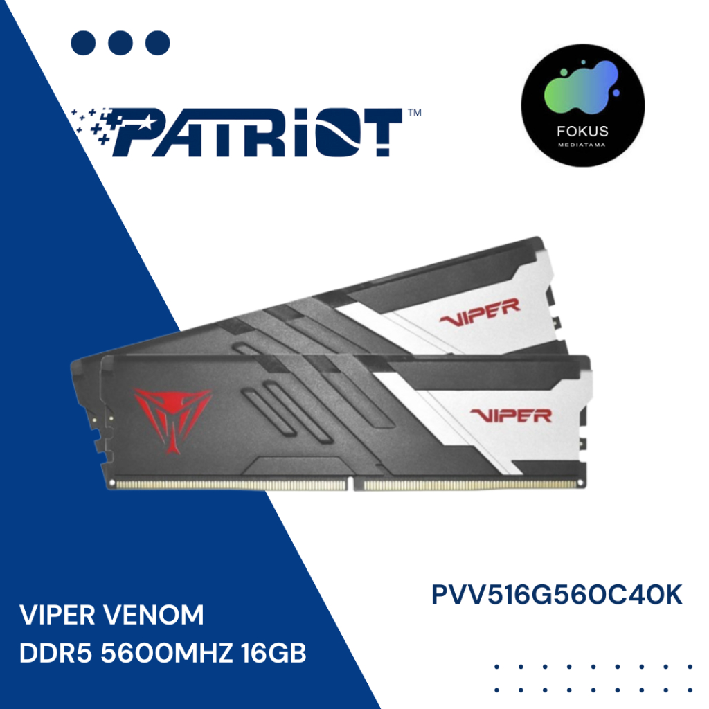 PATRIOT VIPER VENOM DDR5 RAM 16GB (2X8GB) 5600MHZ PVV516G560C40K