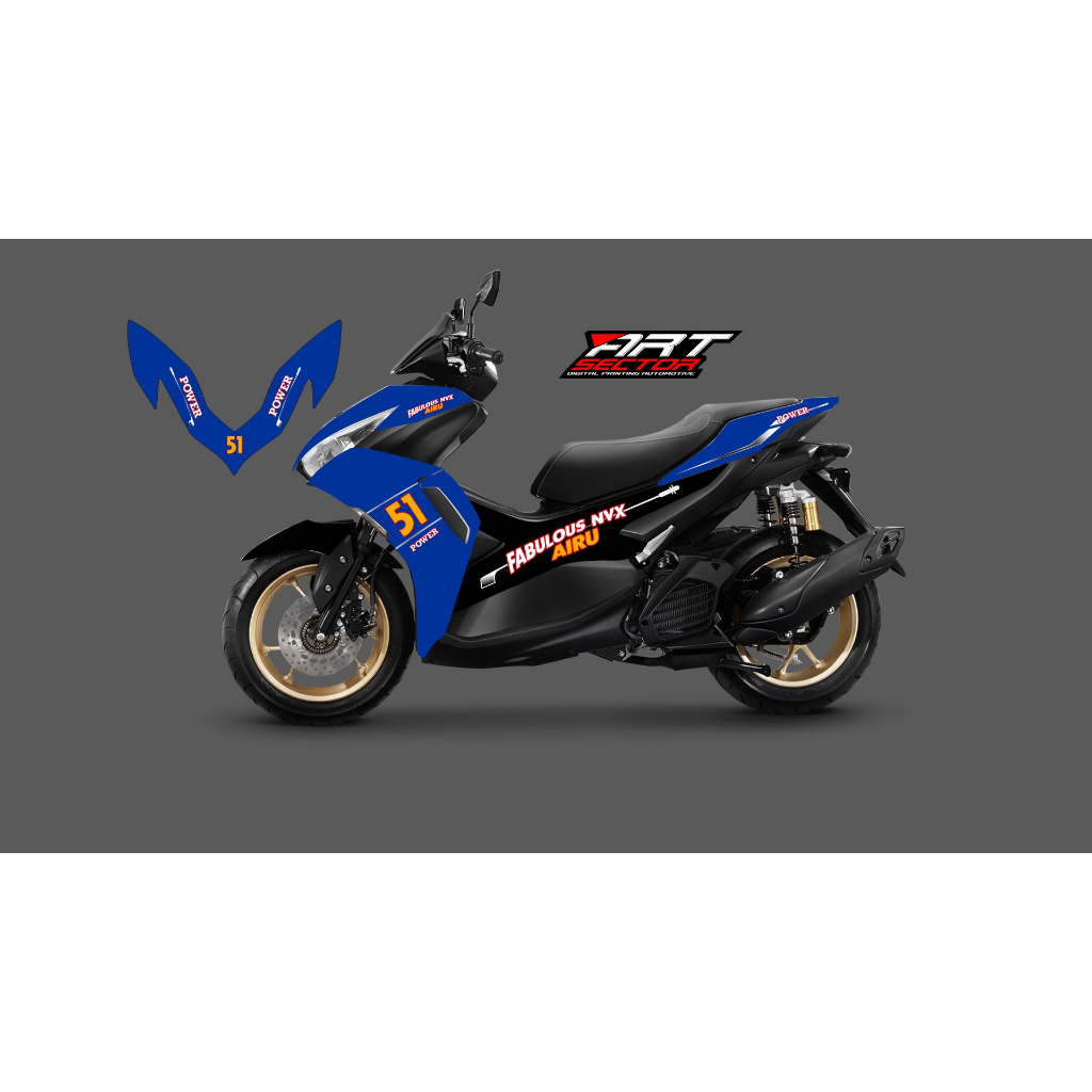 STICKER STRIPING TRANSPARAN AEROX  NEW CONNECTED 2022 - 2023 HORNET