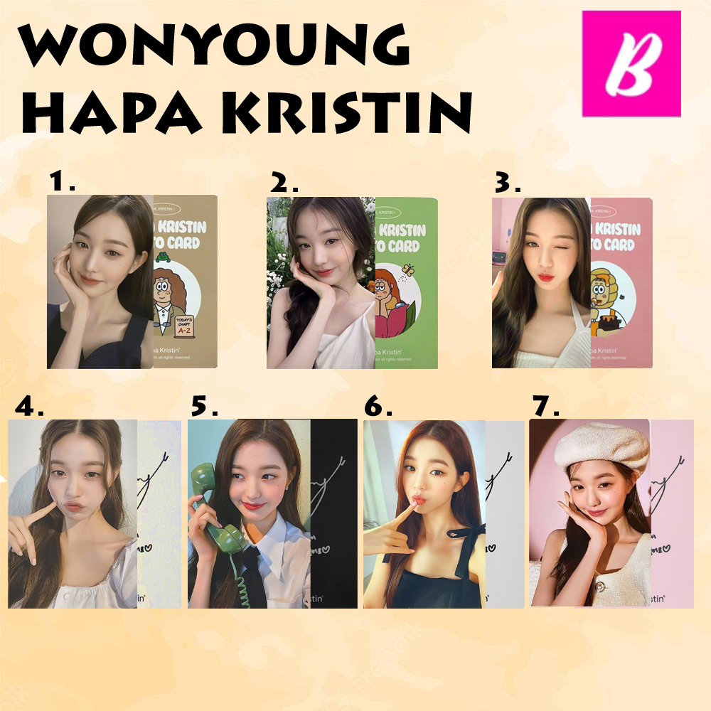 IVE JANG WONYOUNG HAPA KRISTIN PHOTOCARD UNOFFICIAL