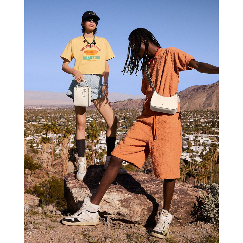 Coach Hobo Crossbody With Signature Canvas Detail (CJ 842)