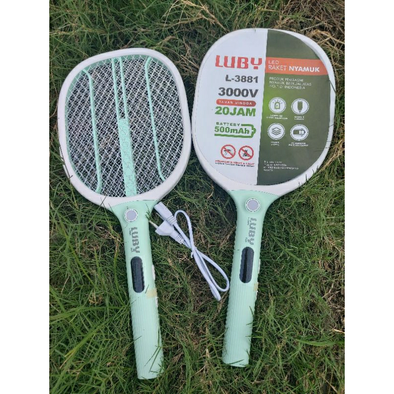 Raket Nyamuk LUBY   3881 /3882 /3883/ 3885 Raket Nyamuk LED plus Kabel Charge