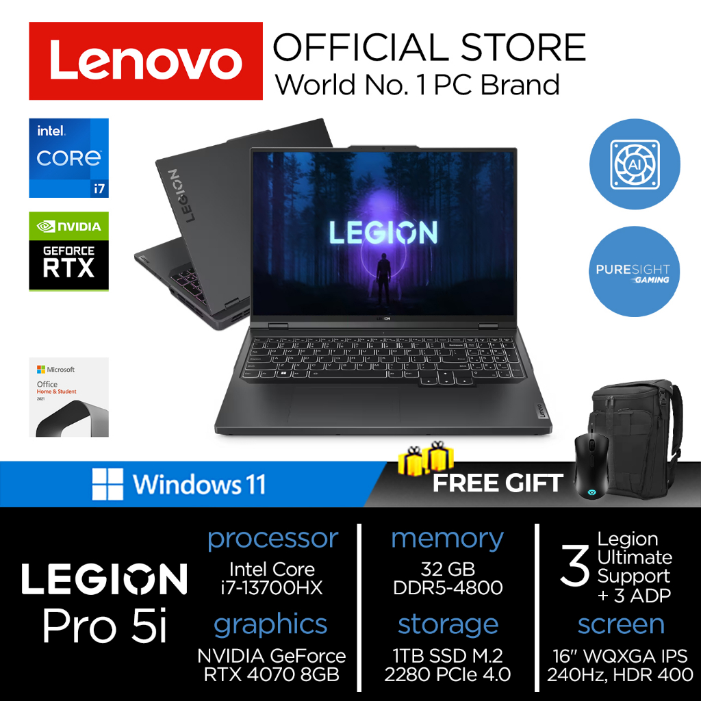 Lenovo Legion Pro 5 16IRX8 | I7 13700HX 32GB 1TB SSD RTX4070