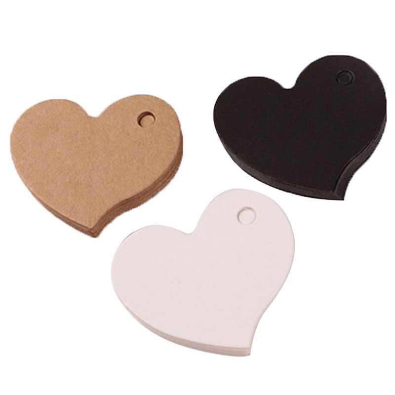 

[ , ] 5pcs Kartu Tag/ Hangtag Bentuk Love Polos