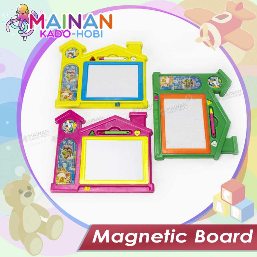 HADIAH LEBARAN MAINAN ANAK EDUKASI PAPAN TULIS MAGNET MAGIC BOARD