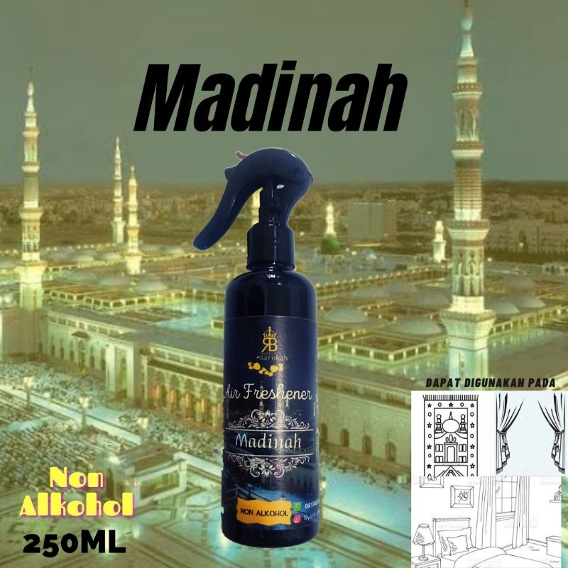 Madinah Haramain Pengharum Ruangan Air freshener NON ALKOHOL Parfum Ambal karpet sejadah gordeng sof